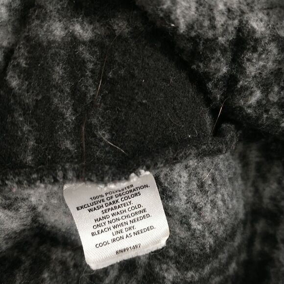 John Wayne Men's 1/4 Zip Fleece Jacket Black Gray Large Long Sleeve Polyester - Picture 10 of 13